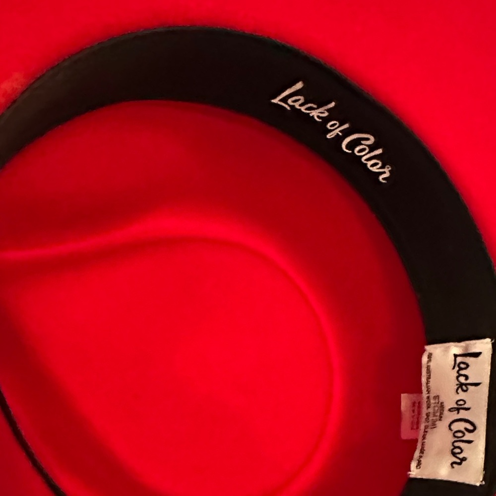 Lack Of Color Red Wide-Brim Hat - Picture 4 of 4